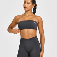 Unified Micro Bandeau Bralette | Coal
