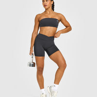 Unified Micro Bandeau Bralette | Coal