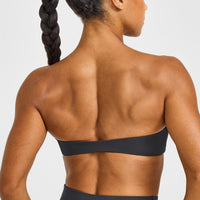 Unified Micro Bandeau Bralette | Coal