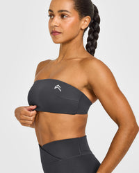 Unified Micro Bandeau Bralette | Coal