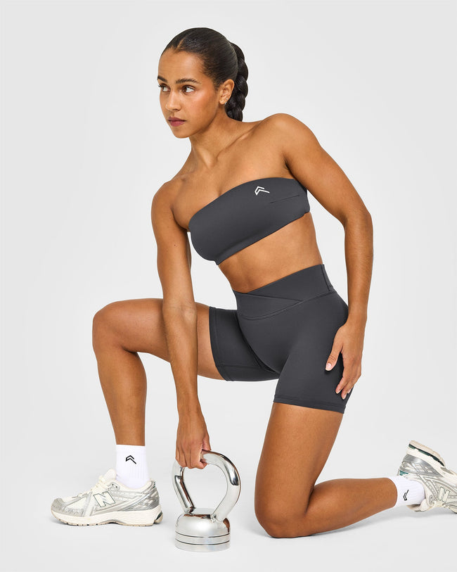 Unified Micro Bandeau Bralette | Coal