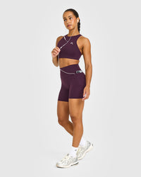 UnifiedMove™ High Waisted Pocket Shorts 6" | Blackberry Purple