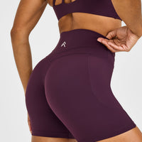 UnifiedMove™ High Waisted Pocket Shorts 6" | Blackberry Purple