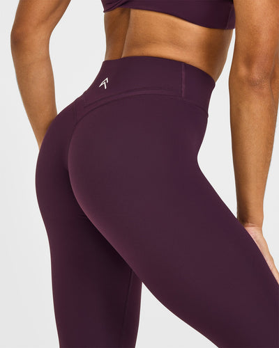 UnifiedMove™ Wrap Leggings White Logo | Blackberry Purple