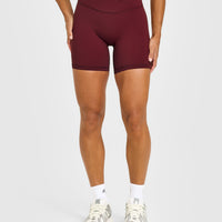 UnifiedMove™ Wrap Shorts White Logo 6" | Rosewood