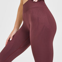 EnhanceLift™ Seamless Leggings with White Logo | Velvet Mocha