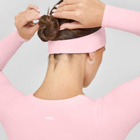SoftMotion™ Headband with White Logo | Cherry Blossom Pink