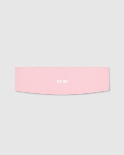 SoftMotion™ Headband with White Logo | Cherry Blossom Pink