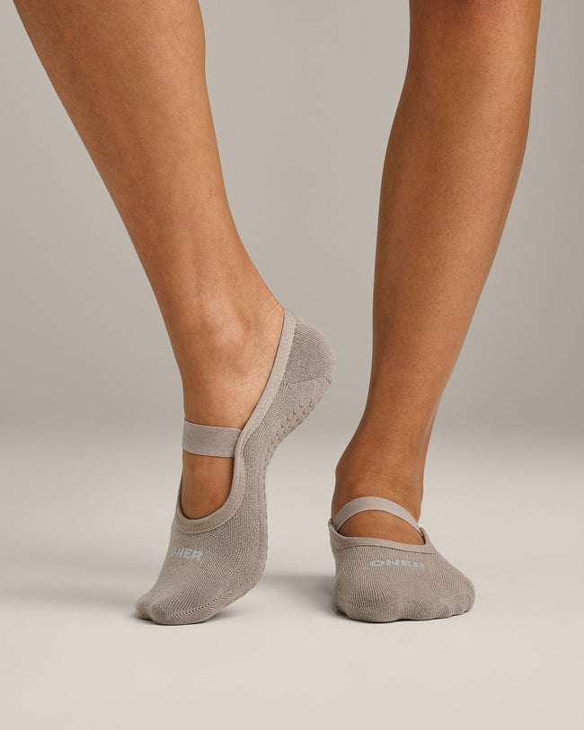 Pilates Grip Socks 1 Pack | Warm Sand