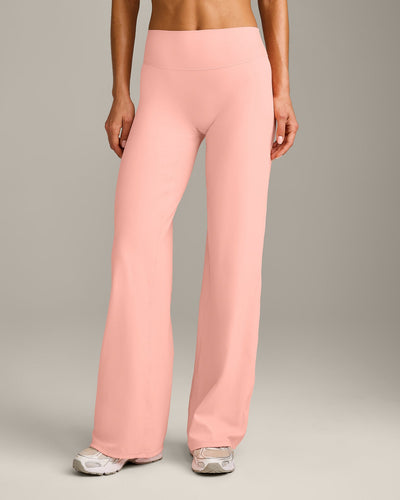 SoftMotion™ Straight Leg Pants with Gray Logo | Peach Orange