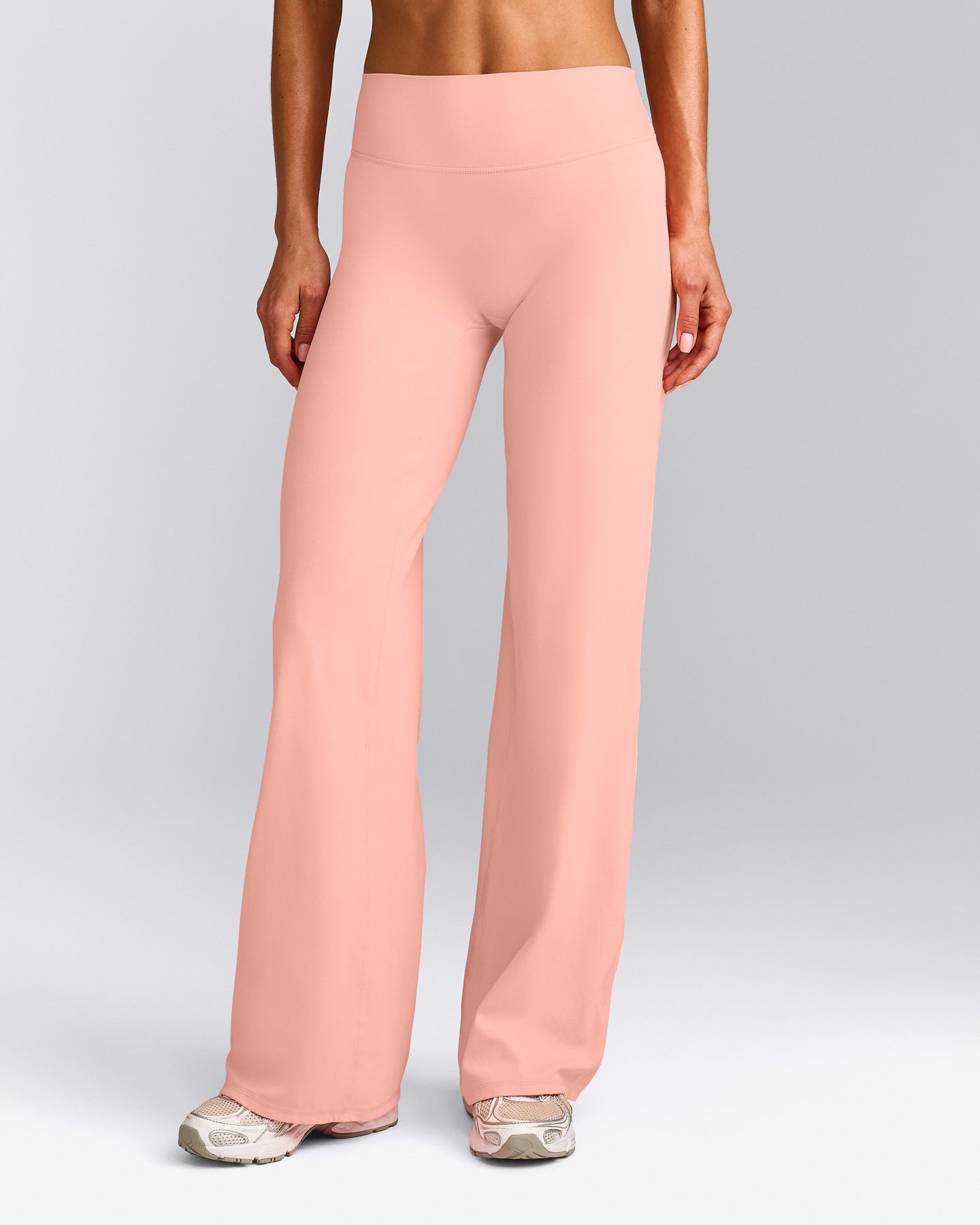 SoftMotion™ Straight Leg Pants with Gray Logo | Peach Orange