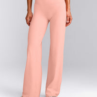 SoftMotion™ Straight Leg Pants with Gray Logo | Peach Orange