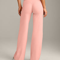 SoftMotion™ Straight Leg Pants with Gray Logo | Peach Orange