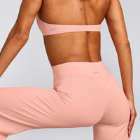 SoftMotion™ Straight Leg Pants with Gray Logo | Peach Orange