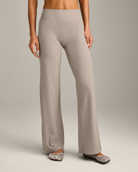 SoftMotion™ Straight Leg Pants with White Logo | Warm Sand