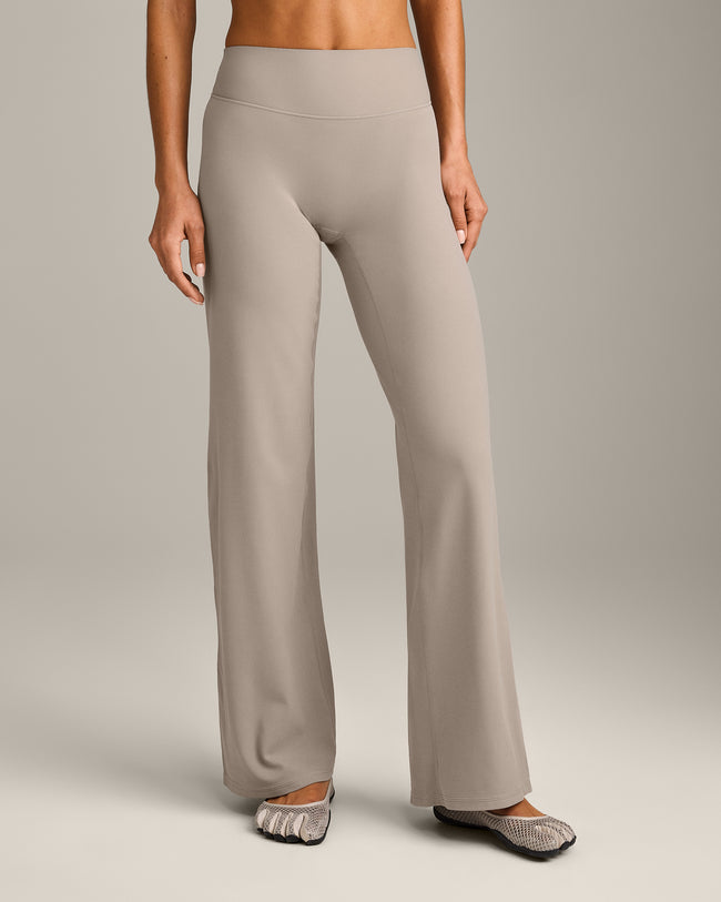 SoftMotion™ Straight Leg Pants with White Logo | Warm Sand