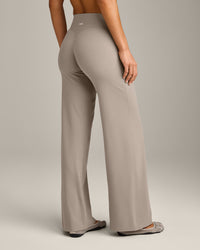 SoftMotion™ Straight Leg Pants with White Logo | Warm Sand