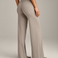 SoftMotion™ Straight Leg Pants with White Logo | Warm Sand