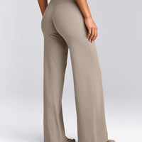 SoftMotion™ Straight Leg Pants with White Logo | Warm Sand