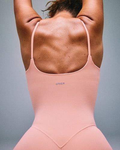 SoftMotion™ Strappy All in One with Gray Logo | Peach Orange
