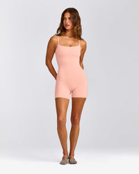 SoftMotion™ Strappy All in One with Gray Logo | Peach Orange
