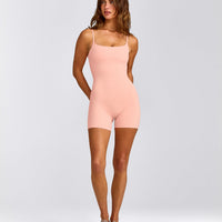 SoftMotion™ Strappy All in One with Gray Logo | Peach Orange