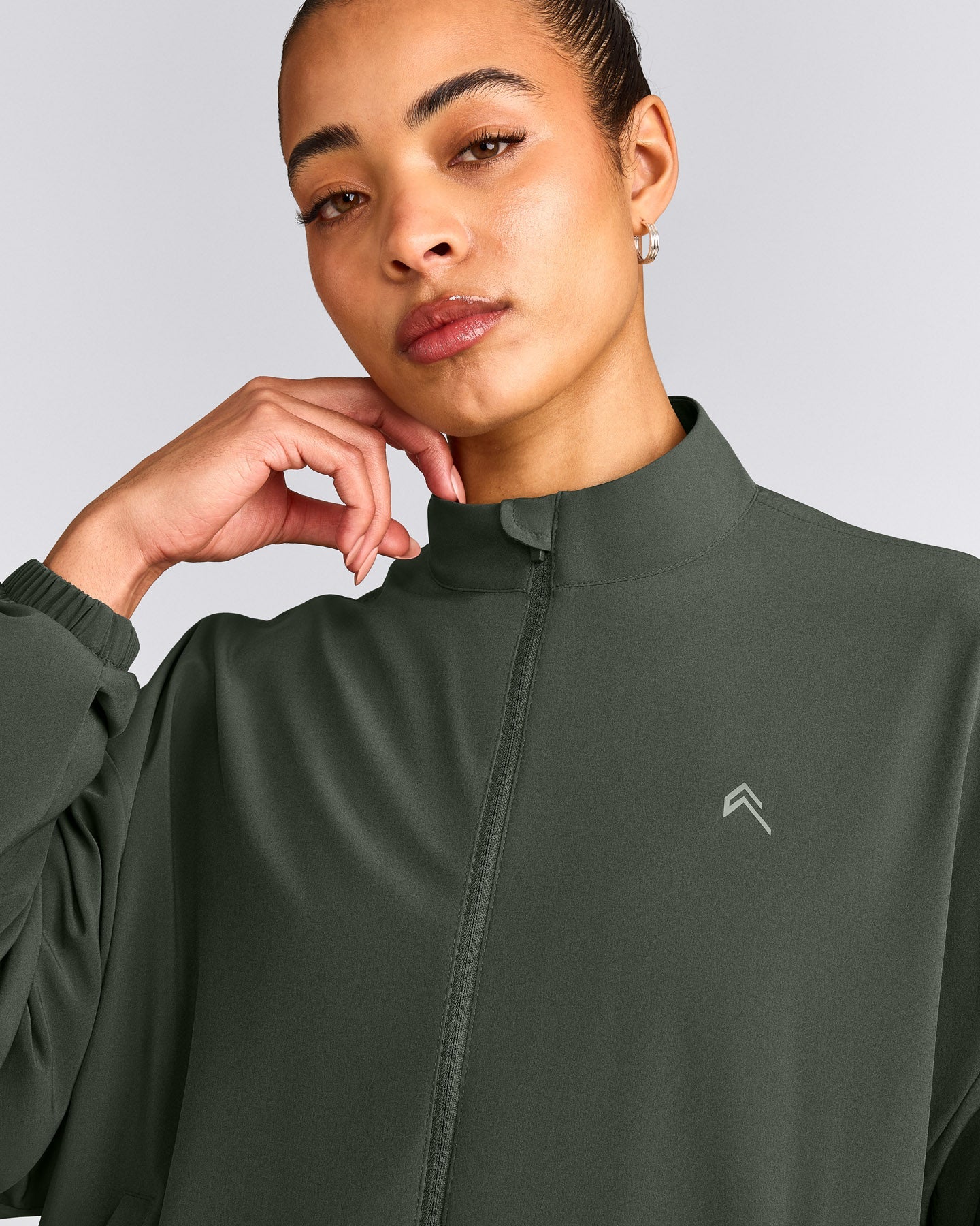 AirMove™ Jacket with Reflective Logo | Dark Khaki