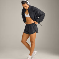 AirMove™ Lined Shorts 3" with Reflective Logo | Coal