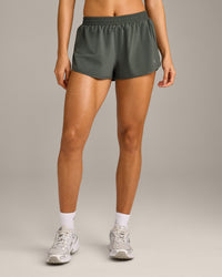 AirMove™ Lined Shorts 3" with Reflective Logo | Dark Khaki
