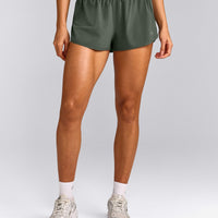 AirMove™ Lined Shorts 3" with Reflective Logo | Dark Khaki