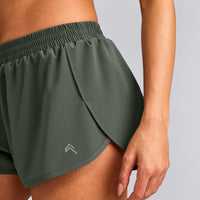 AirMove™ Lined Shorts 2" with Reflective Logo | Dark Khaki