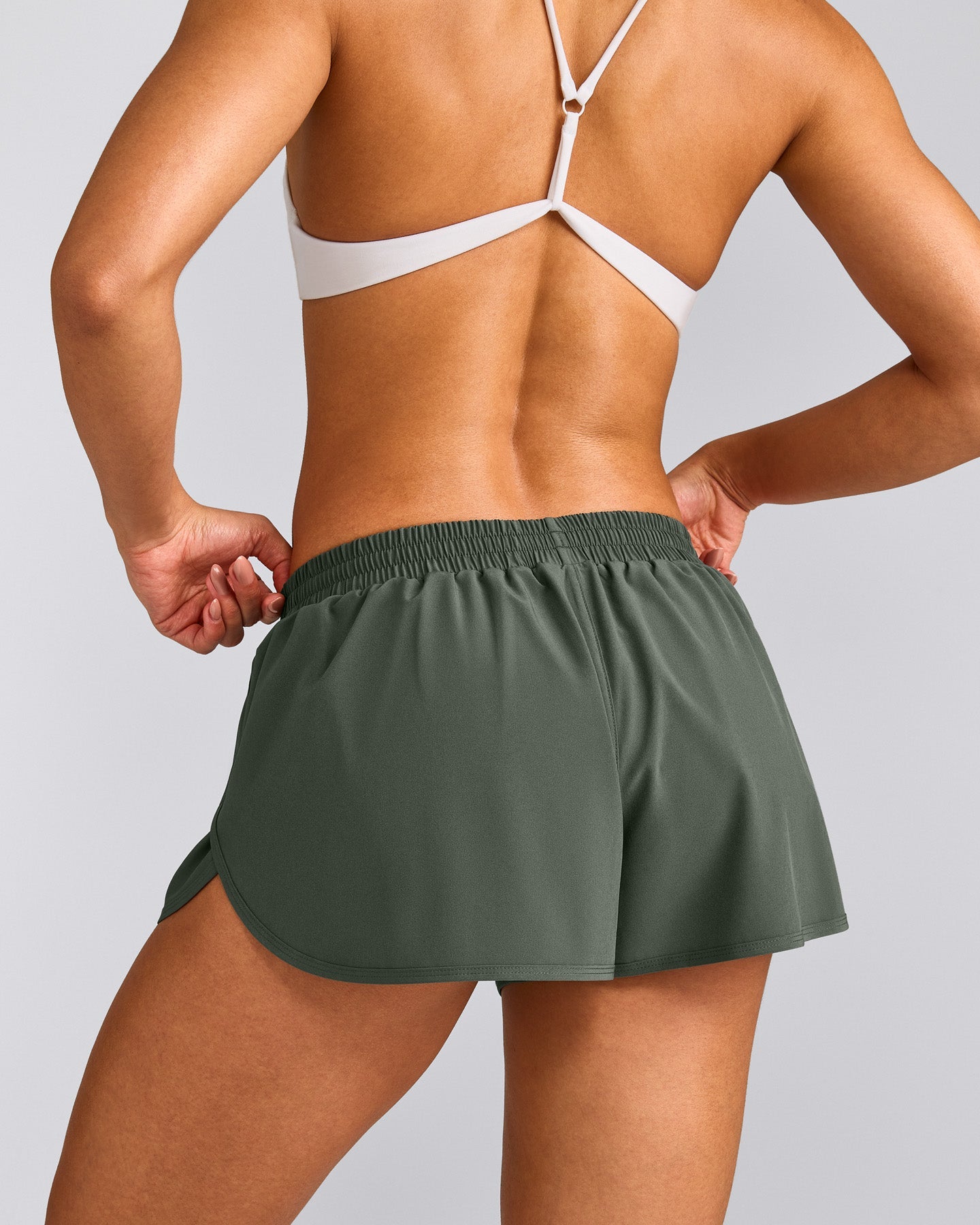 AirMove™ Lined Shorts 3" with Reflective Logo | Dark Khaki