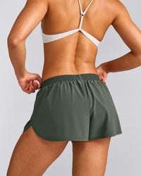 AirMove™ Lined Shorts 3" with Reflective Logo | Dark Khaki