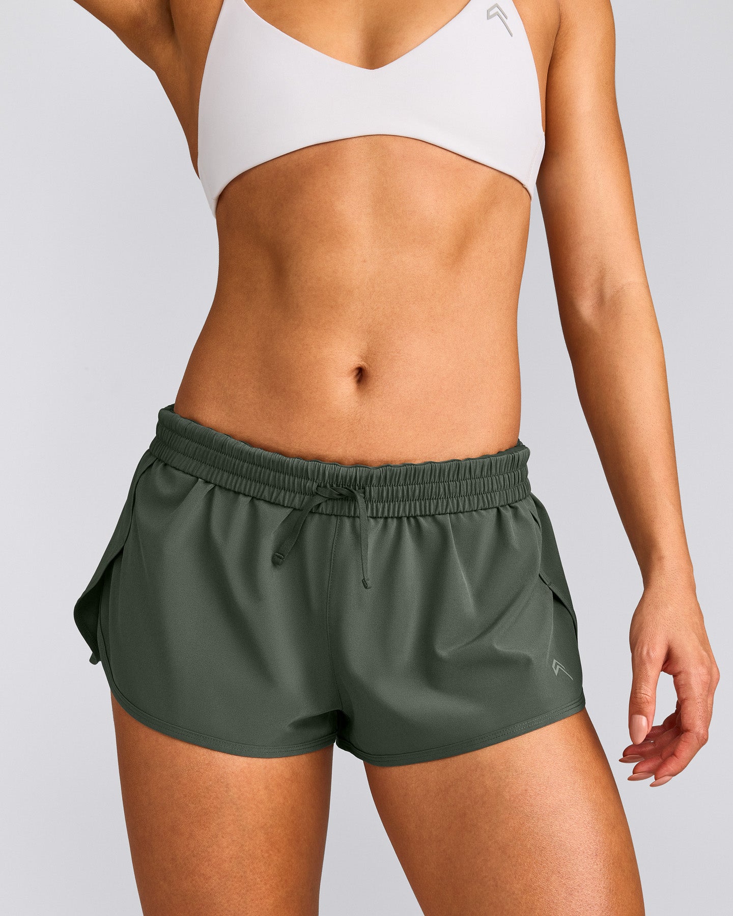 AirMove™ Lined Shorts 3" with Reflective Logo | Dark Khaki