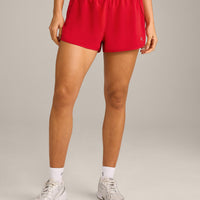 AirMove™ Lined Shorts 3" with Reflective Logo | Fiery Red