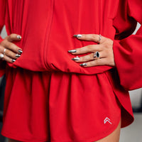 AirMove™ Lined Shorts 2" with Reflective Logo | Fiery Red