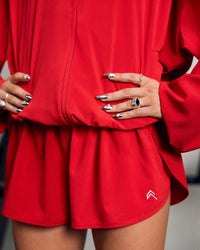 AirMove™ Lined Shorts 3" with Reflective Logo | Fiery Red