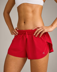 AirMove™ Lined Shorts 2" with Reflective Logo | Fiery Red