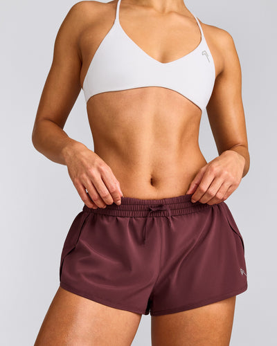 AirMove™ Lined Shorts 3" with Reflective Logo | Velvet Mocha