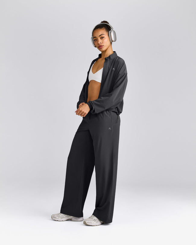 AirMove™ Straight Leg Pants with Reflective Logo | Coal