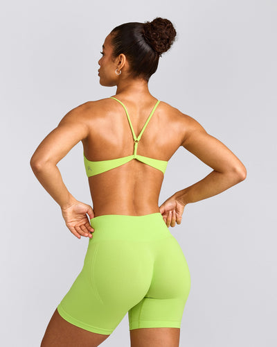EasyLift™ Ultra Minimal Bralette with Gray Logo | Citrus Green