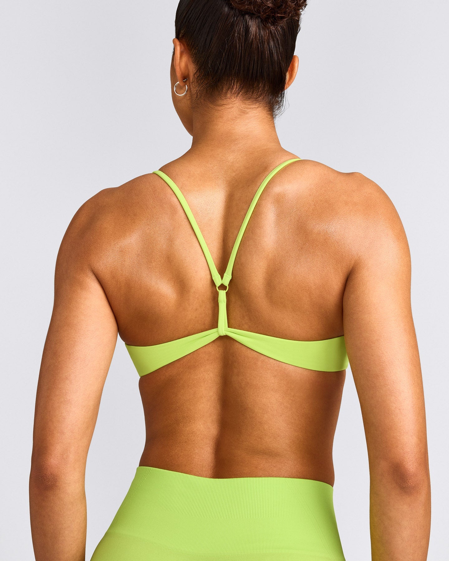 EasyLift™ Ultra Minimal Bralette with Gray Logo | Citrus Green