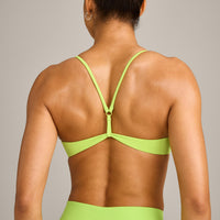 EasyLift™ Ultra Minimal Bralette with Gray Logo | Citrus Green