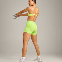 EasyLift™ Ultra Minimal Bralette with Gray Logo | Citrus Green