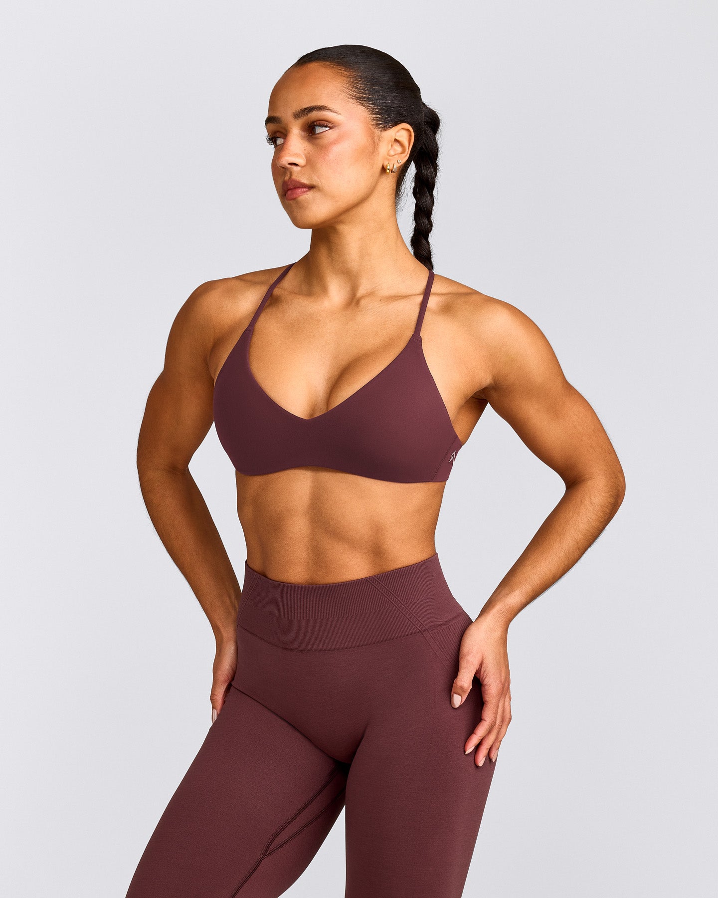 EasyLift™ Ultra Minimal Bralette with Gray Logo | Velvet Mocha