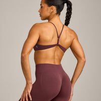 EasyLift™ Ultra Minimal Bralette with Grey Logo | Velvet Mocha