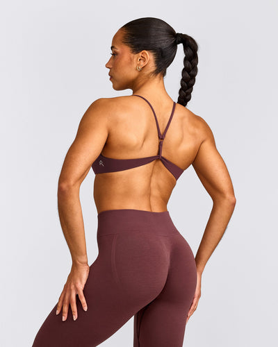 EasyLift™ Ultra Minimal Bralette with Gray Logo | Velvet Mocha
