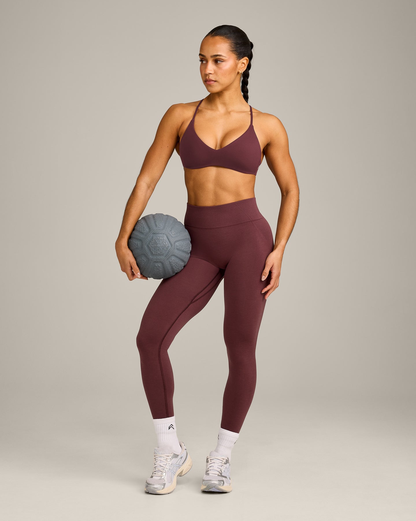 EasyLift™ Ultra Minimal Bralette with Grey Logo | Velvet Mocha