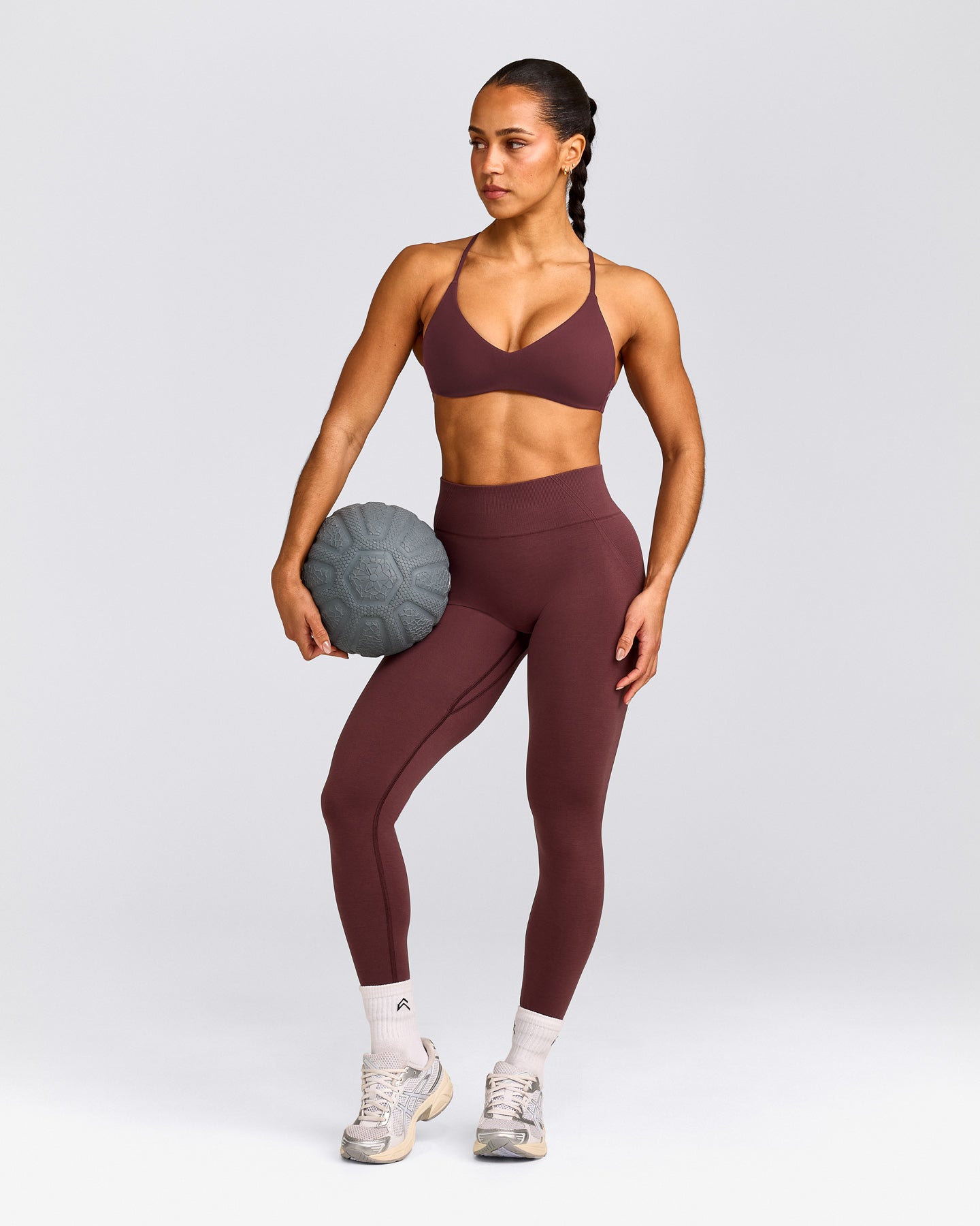 EasyLift™ Ultra Minimal Bralette with Gray Logo | Velvet Mocha