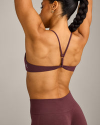 EasyLift™ Ultra Minimal Bralette with Grey Logo | Velvet Mocha